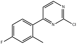 2-Chloro-4-(4-fluoro-2-methyl-phenyl)-pyrimidine 结构式