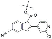 2-(2-Chloro-pyrimidin-4-yl)-5-cyano-indole-1-carboxylic acid tert-butyl ester 结构式