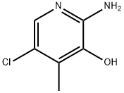 2-氨基-5-氯-4-甲基吡啶-3-醇 结构式