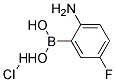 2-AMINO-5-FLUOROPHENYLBORONIC ACID HYDROCHLORIDE 结构式