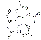 (1A,2A,3A,4B,5A)-(+/-)-5-ACETAMIDO-1,2,3,4-CYCLOPENTANETETRAYLTETRAACETATE 结构式