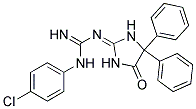 1-(P-CHLOROPHENYL)-3-(5-OXO-4,4-DIPHENYL-2-IMIDAZOLIDINYLIDENE)GUANIDINE 结构式