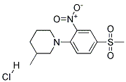 1-[2-Nitro-4-(methylsulfonyl)phenyl]-3-methylpiperidinehydrochloride 结构式