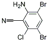 2-Amino-3,5-dibromo-6-chlorobenzonitrile 结构式