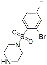 1-(2-Bromo-4-fluoro-benzenesulfonyl)-piperazine 结构式