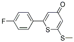 2-(4-Fluorophenyl)-6-methylthio-4H-thiopyran-4-one 结构式