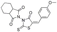 2-(5-((4-Methoxyphenyl)methylene)-4-oxo-2-thioxo-1,3-thiazolan-3-yl)hexahydro-1H-isoindole-1,3(2H)-dione 结构式