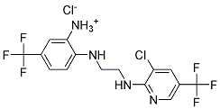 2-[(2-([3-Chloro-5-(trifluoromethyl)-2-pyridinyl]amino)ethyl)amino]-5-(trifluoromethyl)benzenaminium chloride 结构式