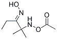 2-Hydroxyamino-2-methyl-3-pentanone oxime acetate 结构式