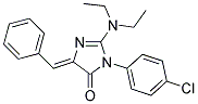 2-二乙氨基-3-(4-氯苯基)-5-苯亚甲基-4H-咪唑啉-4-酮 结构式