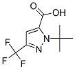 1-叔丁基-3-三氟甲基-1H-吡唑-5-羧酸 结构式
