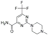 2-(4-甲基哌嗪-1-基)-6-三氟甲基嘧啶-4-甲酰胺 结构式