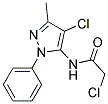 2-CHLORO-N-(4-CHLORO-3-METHYL-1-PHENYL-1H-PYRAZOL-5-YL)ACETAMIDE, TECH 结构式