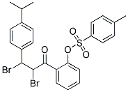 2-[2,3-DIBROMO-3-(4-ISOPROPYLPHENYL)PROPANOYL]PHENYL 4-METHYLBENZENE-1-SULPHONATE 结构式