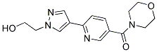 2-(4-[5-(MORPHOLIN-4-YLCARBONYL)PYRIDIN-2-YL]-1H-PYRAZOL-1-YL)ETHANOL 结构式
