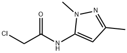 2-氯-N-(1,3-二甲基-1H-吡唑-5-基)乙酰胺 结构式