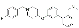 1-(3'-([1-(4-FLUOROBENZYL)PIPERIDIN-4-YL]OXY)BIPHENYL-2-YL)-N,N-DIMETHYLMETHANAMINE 结构式