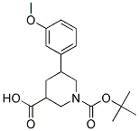 1-(TERT-BUTOXYCARBONYL)-5-(3-METHOXYPHENYL)PIPERIDINE-3-CARBOXYLIC ACID 结构式