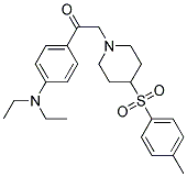 1-[4-(DIETHYLAMINO)PHENYL]-2-(4-[(4-METHYLPHENYL)SULFONYL]PIPERIDIN-1-YL)ETHANONE 结构式