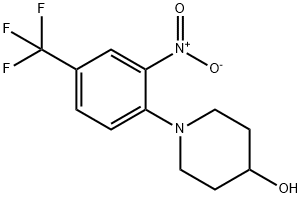 1-(2-硝基-4-(三氟甲基)苯基)哌啶-4-醇 结构式