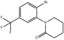 1-(2-溴-5-(三氟甲基)苯基)哌啶-2-酮 结构式