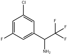 1-(3-氯-5-氟苯基)-2,2,2-三氟乙烷-1-胺 结构式