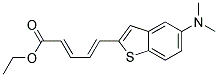 (2E,4E)-5-(5-DIMETHYLAMINO-BENZO[B]THIOPHEN-2-YL)-PENTA-2,4-DIENOIC ACID ETHYL ESTER 结构式