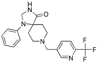 1-PHENYL-8-([6-(TRIFLUOROMETHYL)PYRIDIN-3-YL]METHYL)-1,3,8-TRIAZASPIRO[4.5]DECAN-4-ONE 结构式