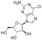 2-AMINO-6-CHLORO-9-(BETA-D-ARABINOFURANOSYL)-9H-PURINE 结构式