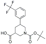 1-(TERT-BUTOXYCARBONYL)-5-(3-(TRIFLUOROMETHYL)PHENYL)PIPERIDINE-3-CARBOXYLIC ACID 结构式