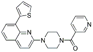 2-[4-(PYRIDIN-3-YLCARBONYL)PIPERAZIN-1-YL]-8-(2-THIENYL)QUINOLINE 结构式