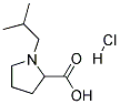 1-ISOBUTYL-PYRROLIDINE-2-CARBOXYLIC ACID HYDROCHLORIDE 结构式