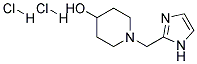 1-(1H-Imidazol-2-ylmethyl)-piperidin-4-ol 2HCl 结构式