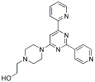 2-[4-(6-PYRIDIN-2-YL-2-PYRIDIN-4-YLPYRIMIDIN-4-YL)PIPERAZIN-1-YL]ETHANOL 结构式