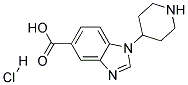 1-(PIPERIDIN-4-YL)-1H-BENZO[D]IMIDAZOLE-5-CARBOXYLIC ACID HYDROCHLORIDE 结构式