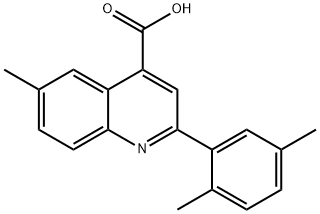 2-(2,5-二甲基苯基)-6-甲基-喹啉-4-羧酸 结构式