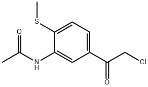 N-[5-(2-氯乙酰基)-2-(甲磺基)苯基]乙酰胺 结构式