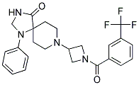 1-PHENYL-8-(1-[3-(TRIFLUOROMETHYL)BENZOYL]AZETIDIN-3-YL)-1,3,8-TRIAZASPIRO[4.5]DECAN-4-ONE 结构式