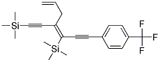 1-TRIFLUOROMETHYL-4-(Z-3-TRIMETHYLSILANYL-4-TRIMETHYLSILANYLETHYNYLHEPTA-3,6-DIEN-1-YNYL)BENZENE 结构式