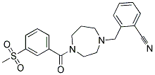 2-((4-[3-(METHYLSULFONYL)BENZOYL]-1,4-DIAZEPAN-1-YL)METHYL)BENZONITRILE 结构式