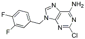 2-CHLORO-9-(3,4-DIFLUORO-BENZYL)-9H-PURIN-6-YLAMINE 结构式