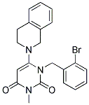 1-(2-BROMOBENZYL)-6-(3,4-DIHYDROISOQUINOLIN-2(1H)-YL)-3-METHYLPYRIMIDINE-2,4(1H,3H)-DIONE 结构式