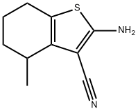 2-AMINO-4-METHYL-4,5,6,7-TETRAHYDRO-1-BENZOTHIOPHENE-3-CARBONITRILE 结构式