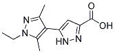 1'-Ethyl-3',5'-dimethyl-2H,1'H-[3,4']bipyrazolyl-5-carboxylic acid 结构式