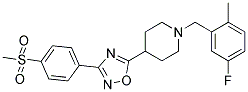 1-(5-FLUORO-2-METHYLBENZYL)-4-(3-[4-(METHYLSULFONYL)PHENYL]-1,2,4-OXADIAZOL-5-YL)PIPERIDINE 结构式