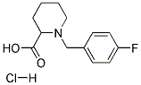 1-(4-FLUORO-BENZYL)-PIPERIDINE-2-CARBOXYLIC ACID HYDROCHLORIDE 结构式