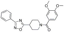 1-(3,4-DIMETHOXYBENZOYL)-4-(3-PHENYL-1,2,4-OXADIAZOL-5-YL)PIPERIDINE 结构式