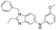 (1-BENZYL-2-ETHYL-1H-BENZOIMIDAZOL-5-YL)-(3-METHOXY-PHENYL)-AMINE 结构式