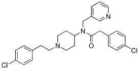 2-(4-CHLOROPHENYL)-N-(1-[2-(4-CHLOROPHENYL)ETHYL]PIPERIDIN-4-YL)-N-(PYRIDIN-3-YLMETHYL)ACETAMIDE 结构式