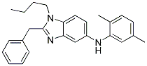 (2-BENZYL-1-BUTYL-1H-BENZOIMIDAZOL-5-YL)-(2,5-DIMETHYL-PHENYL)-AMINE 结构式